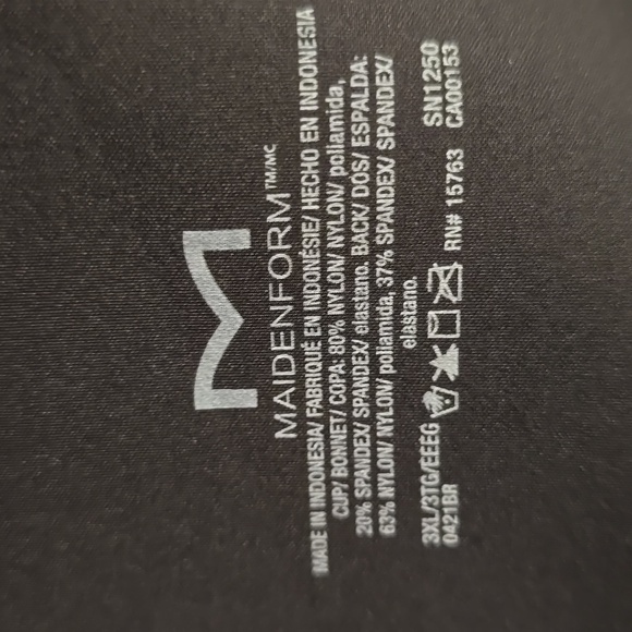 Maidenform Black Full-Coverage Bra with Adjustable Straps - Picture 3 of 3